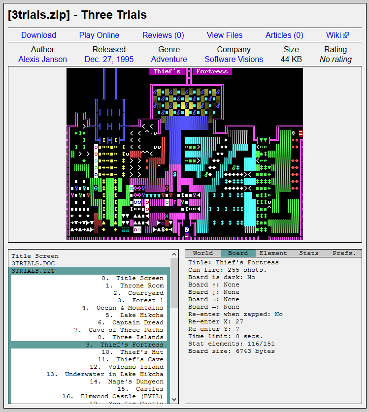 zzt level designer