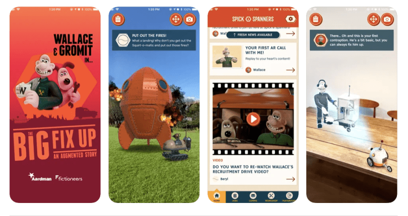 wallace and gromit ar game screen shots