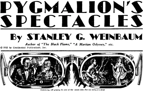 title graphic for story pygmalion's spectacles